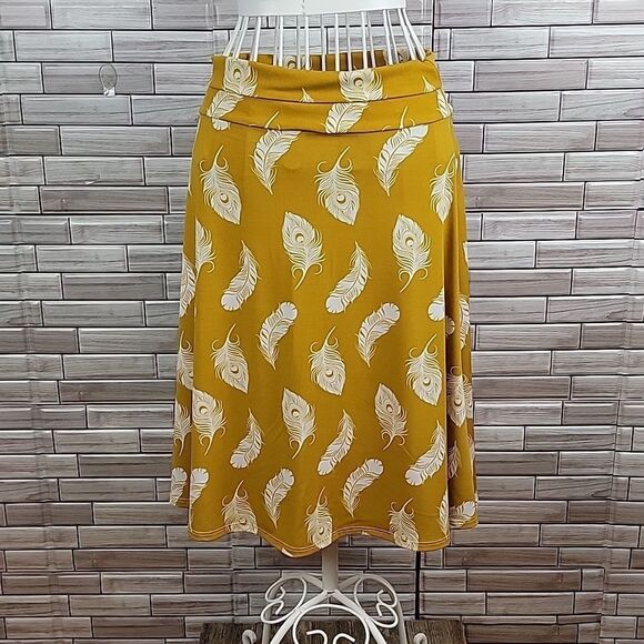 LulaRoe leaf print midi skirt Size S - Picture 5 of 10
